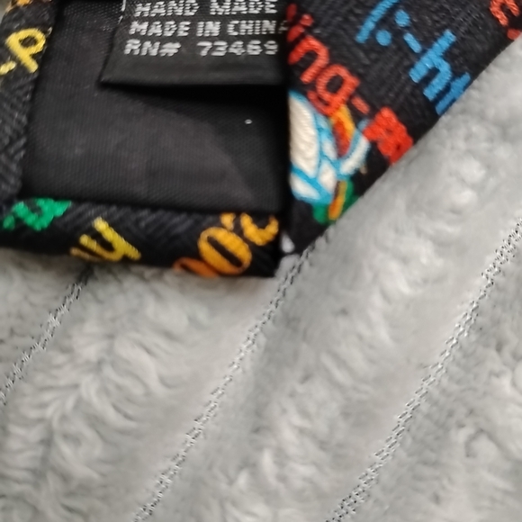 Internet URL Pattern Novelty Neck Tie - Black Multi-Color Computer Science Tech - Picture 7 of 8